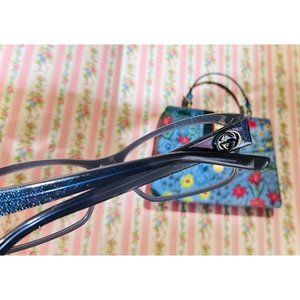 Gucci glasses eyeglasses clear fashion designer luxury gg logo women blue